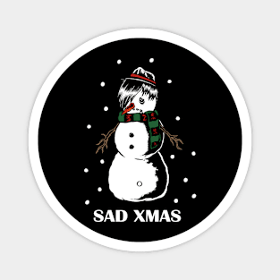 Emo Snowman (Sad Xmas) Magnet